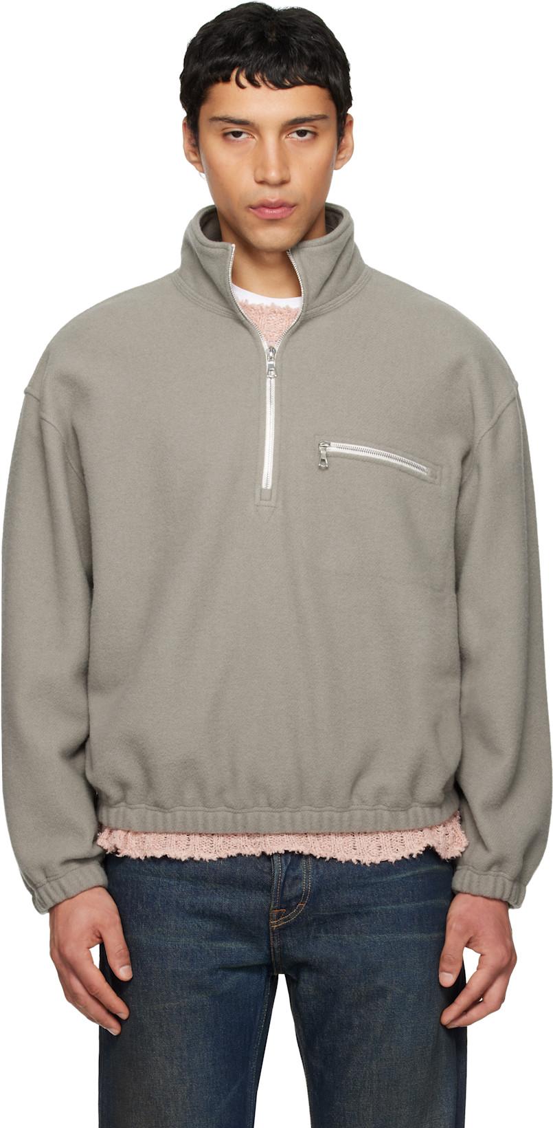 Gray Polar Fleece Sweater by RIER