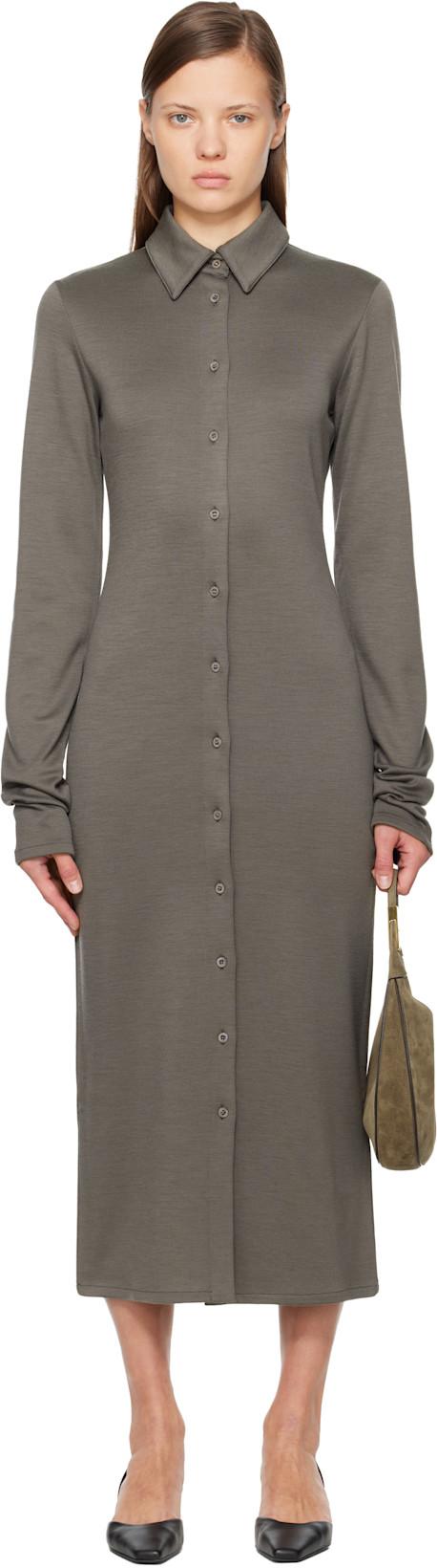Gray Polar Midi Dress by RIER
