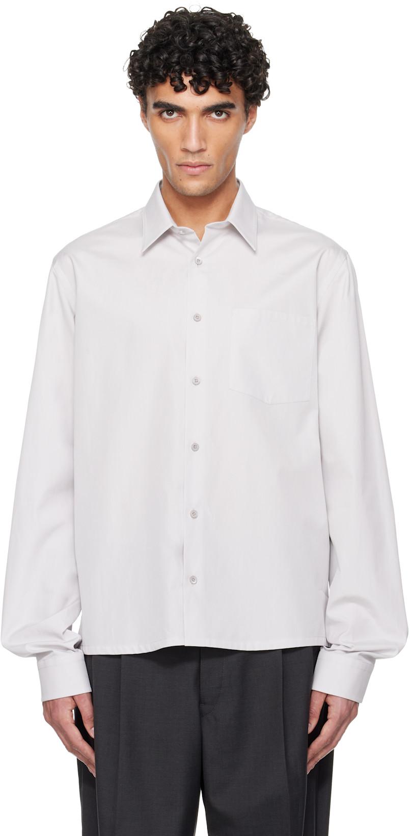 Gray Popeline Shirt by RIER