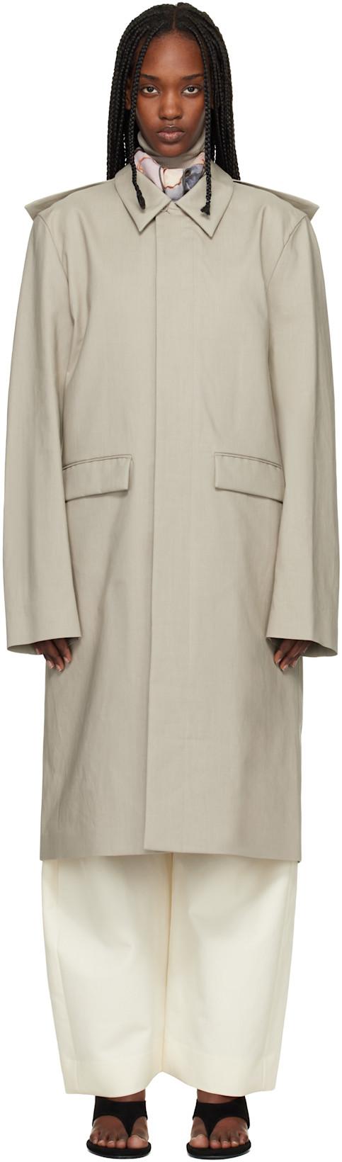Green Cotton Bonded Coat by RIER