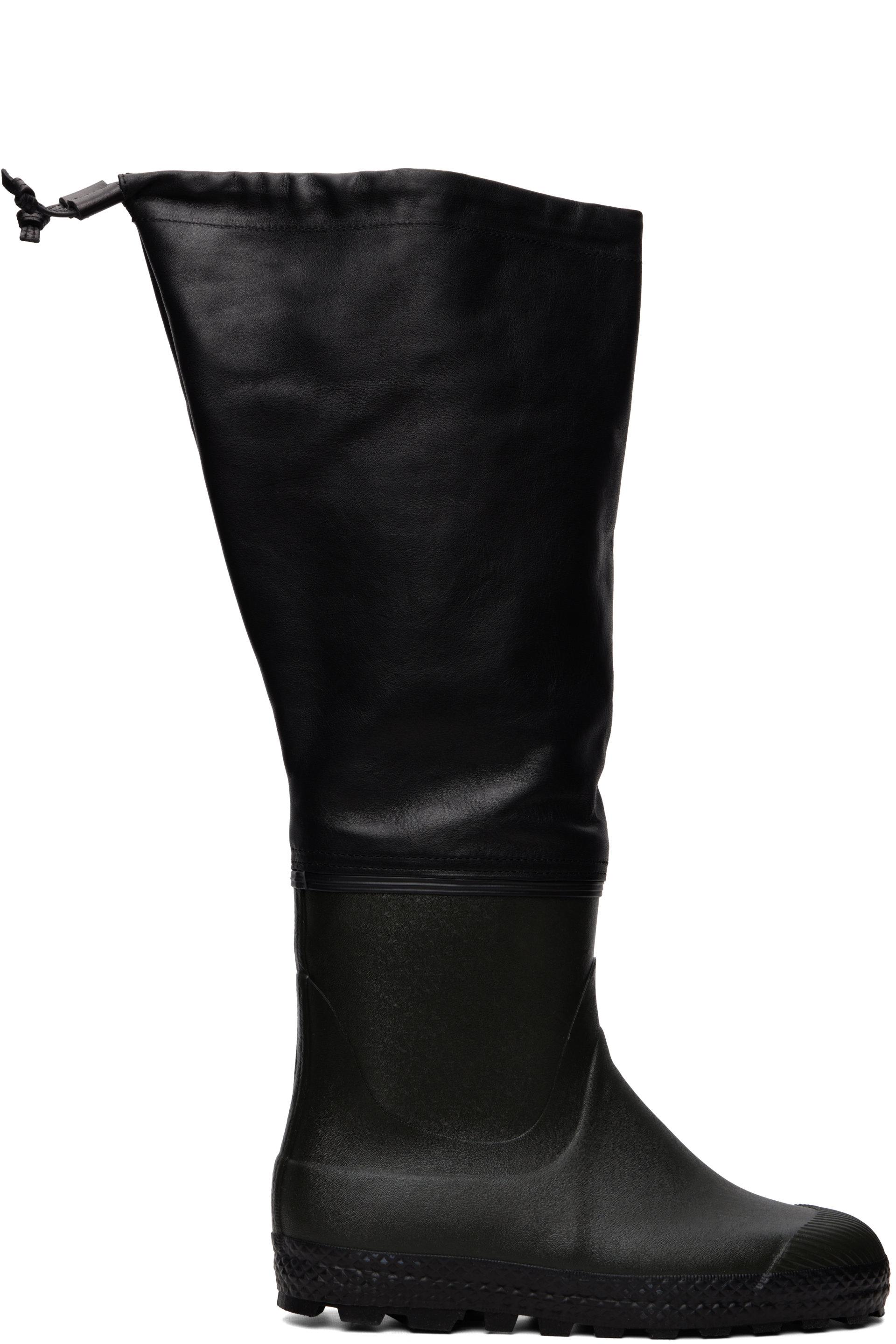 Green & Black Ludwig Reiter Edition Farmer Rain Boots by RIER