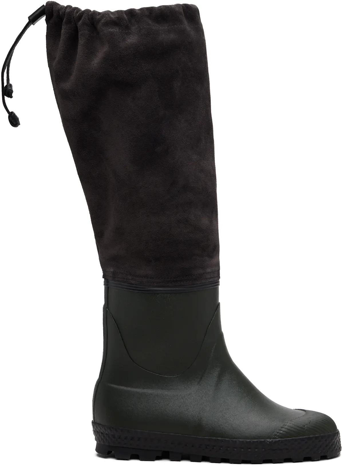 Green & Brown Farmer Rain Boots by RIER