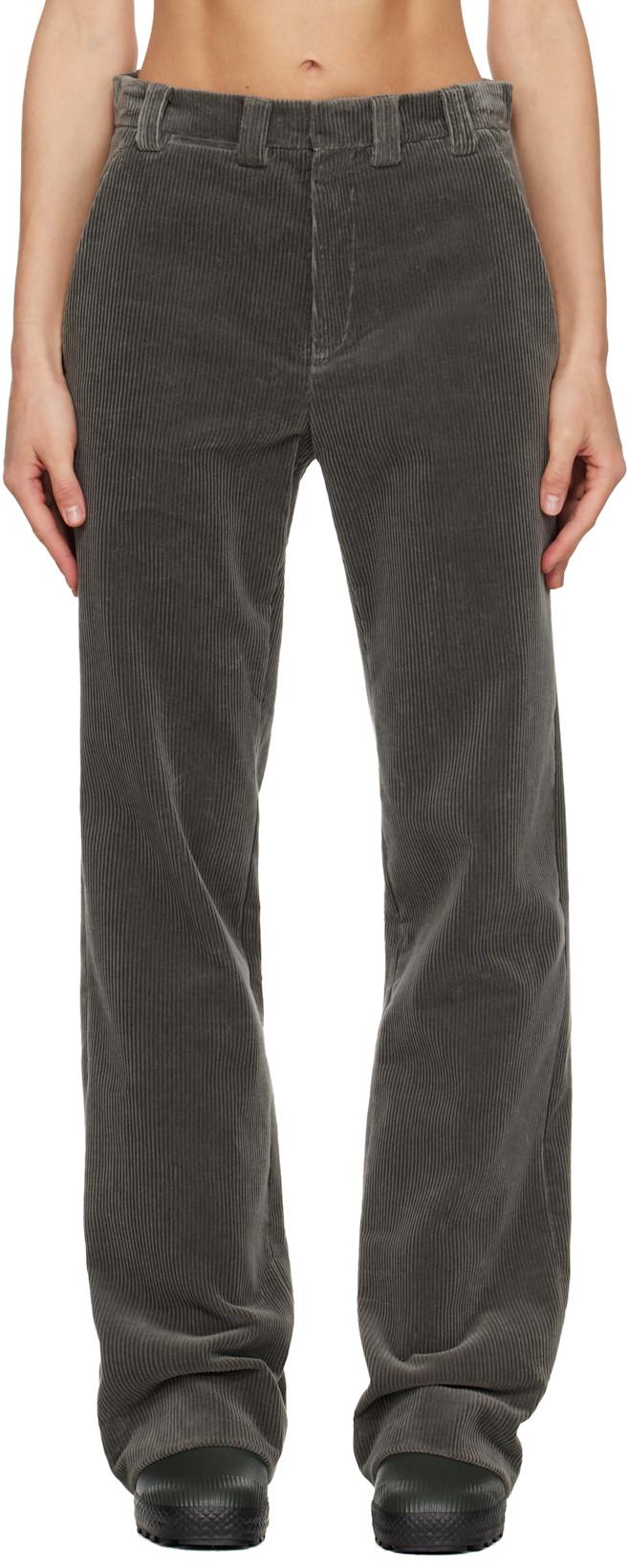 SSENSE Exclusive Gray Corduroy Trousers by RIER