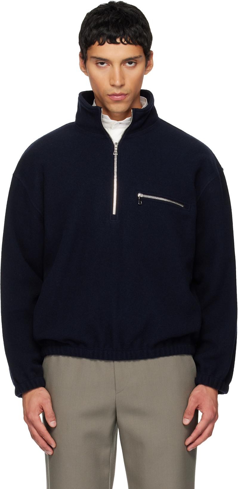 SSENSE Exclusive Navy Fleece Jacket by RIER