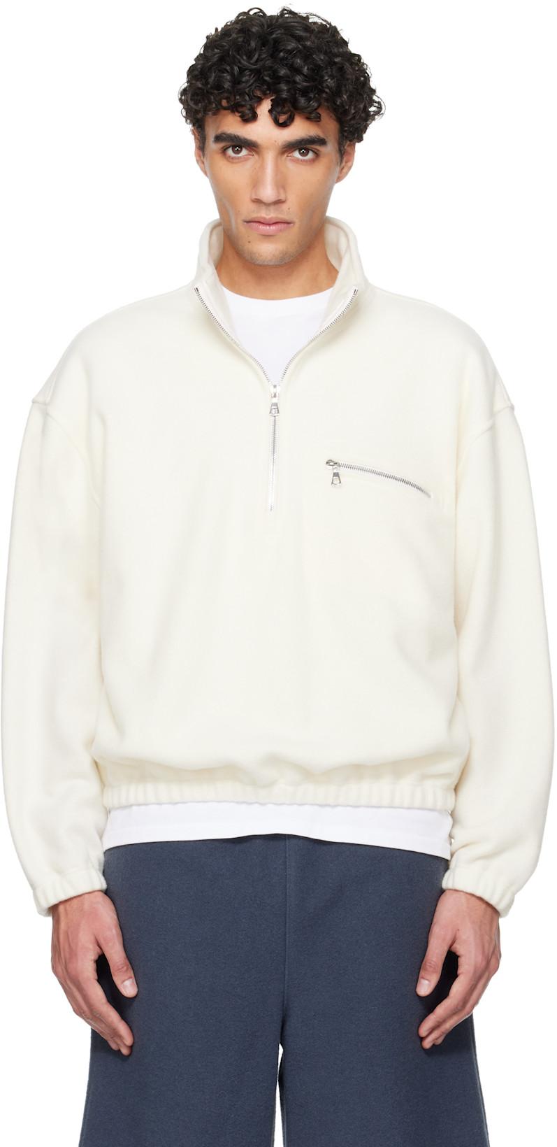 White Fleece Sweater by RIER
