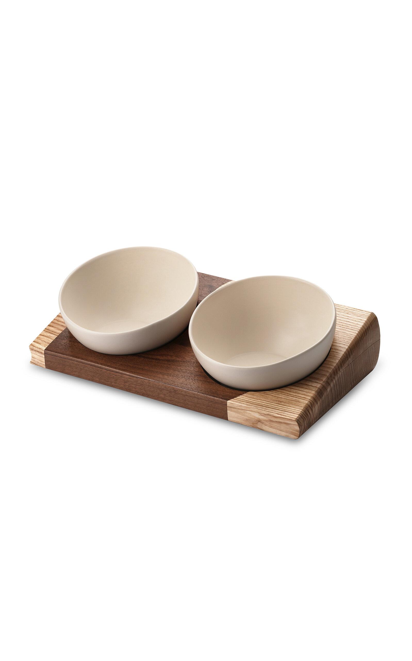 Riikyu - Wave Pet Bowl Set - Off-White - Moda Operandi by RIIKYU Riikyu - Wave Pet Bowl Set - Off-White - Moda Operandi by RIIKYU