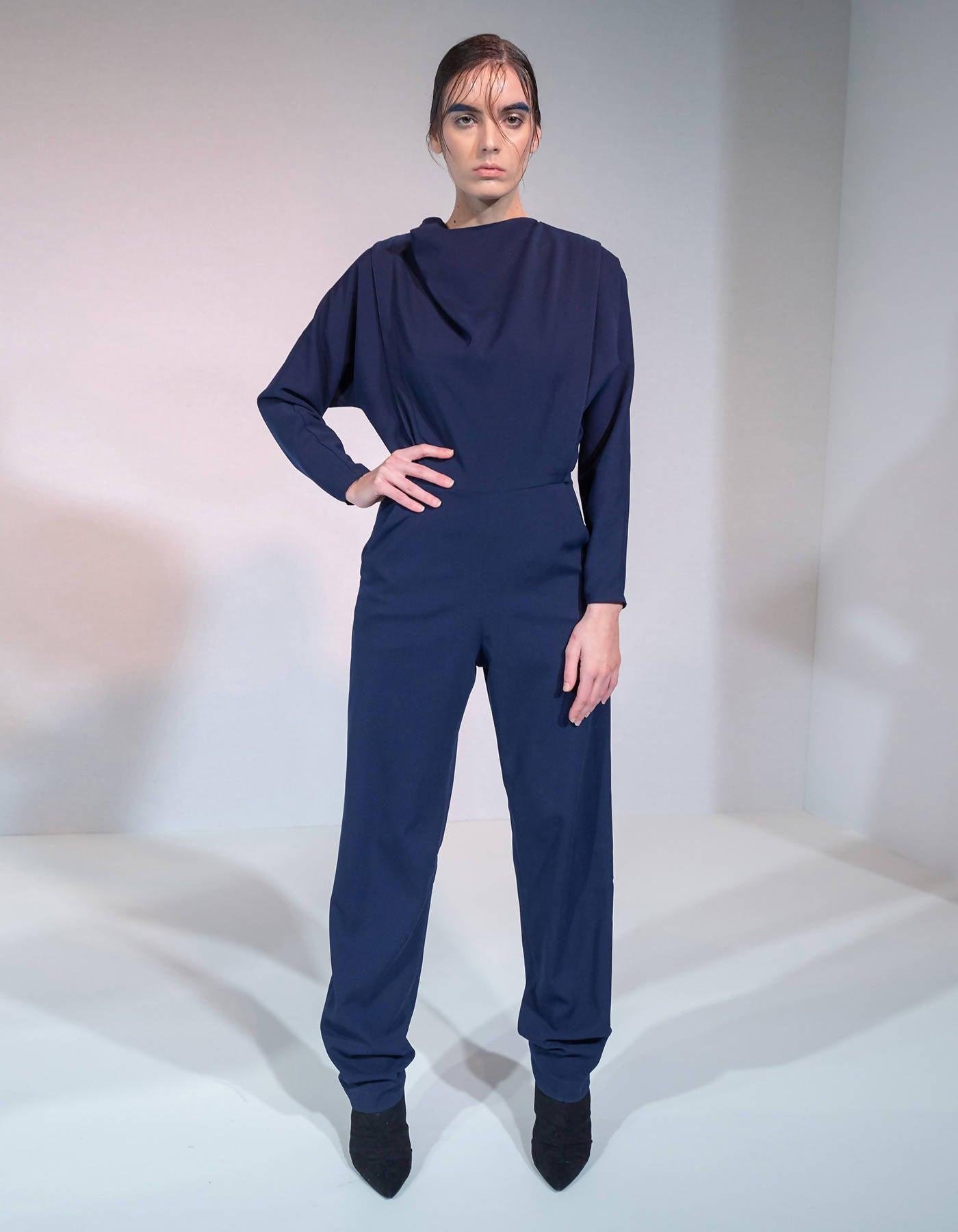 Navy Boiler Jumpsuit by RIONA TREACY