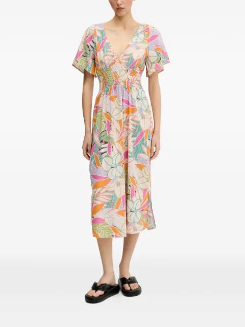 Cala Vadella floral-print smocked-waist midi dress by RIP CURL