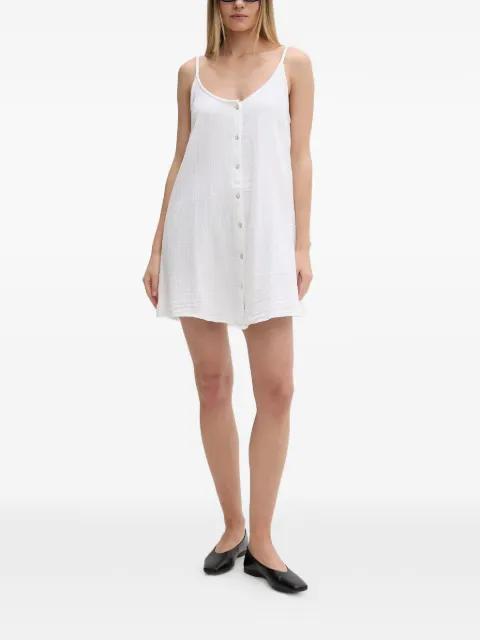 button-up gauze mini dress by RIP CURL