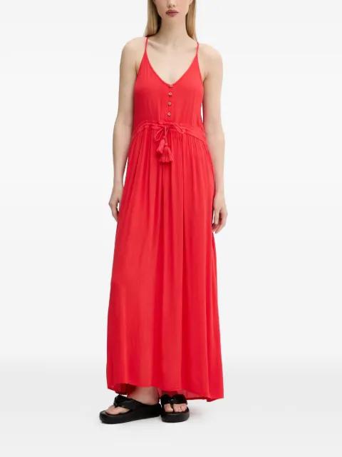 tassel-detail button-front maxi dress by RIP CURL