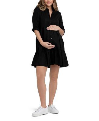 Adel Linen Shirt  Dress by RIPE MATERNITY