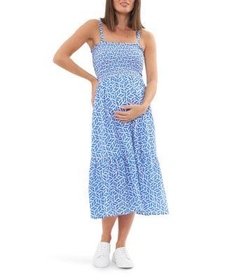 Capri Shirred Midi Dress by RIPE MATERNITY