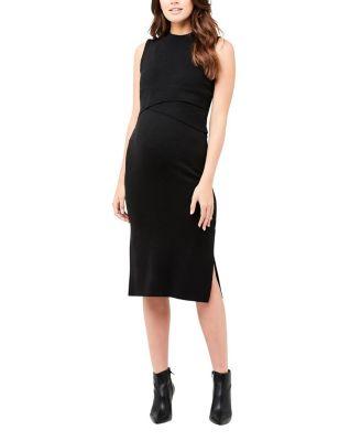 Layered Knit Nursing Dress by RIPE MATERNITY