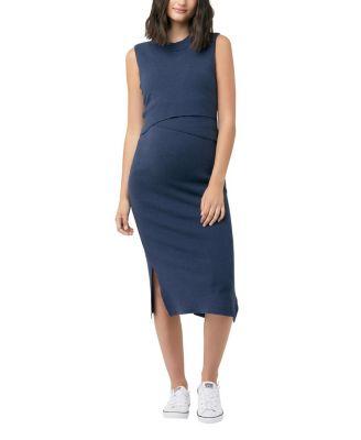 Layered Knit Nursing Dress by RIPE MATERNITY