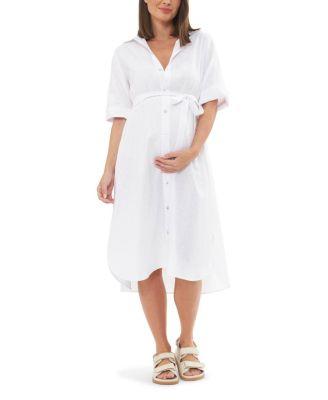 Molly Linen Shirt Dress by RIPE MATERNITY