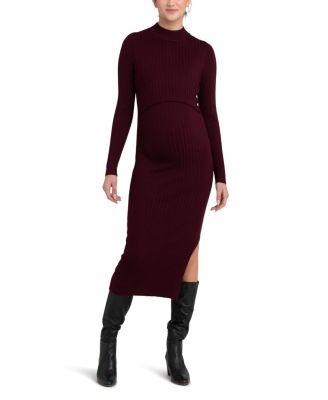 Nella Rib Nursing Knit Dress by RIPE MATERNITY