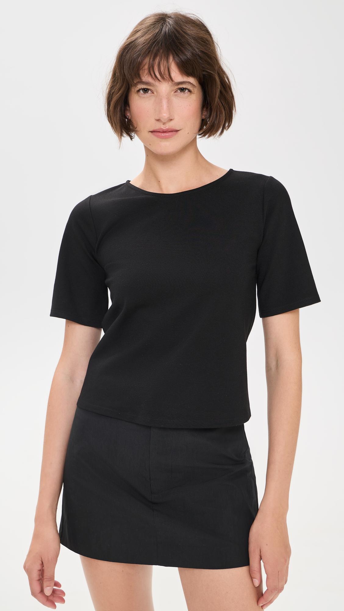 Ponte Extended Short Sleeve Top by RIPLEY RADER