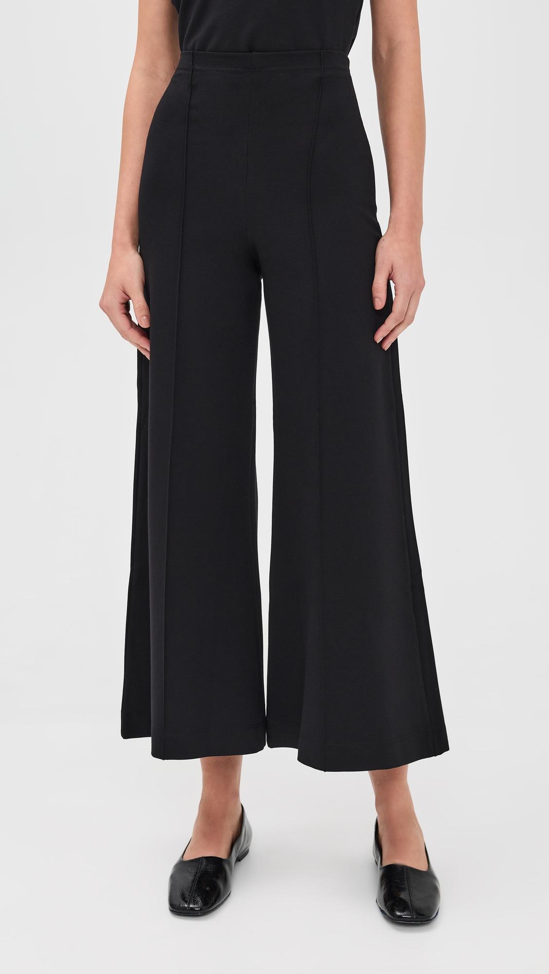 Ponte Knit Cropped Wide Leg Pant by RIPLEY RADER