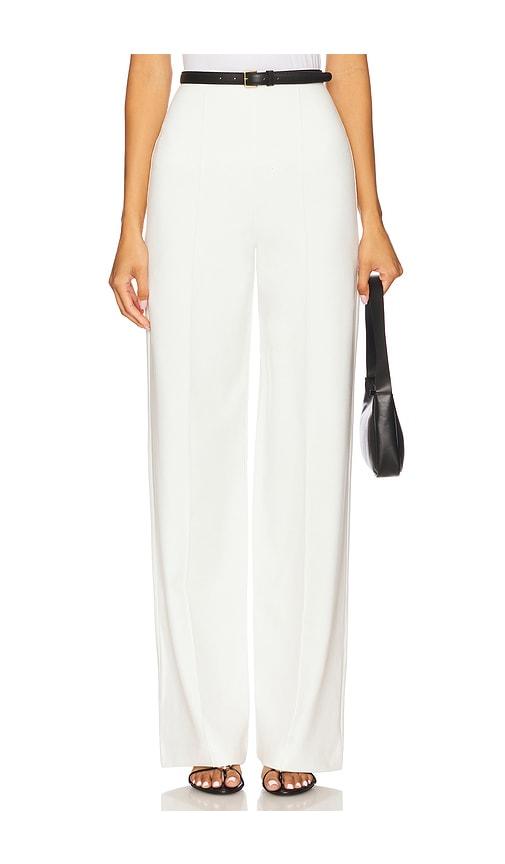 Ripley Rader Ponte Knit Straight Leg Pant in Ivory by RIPLEY RADER