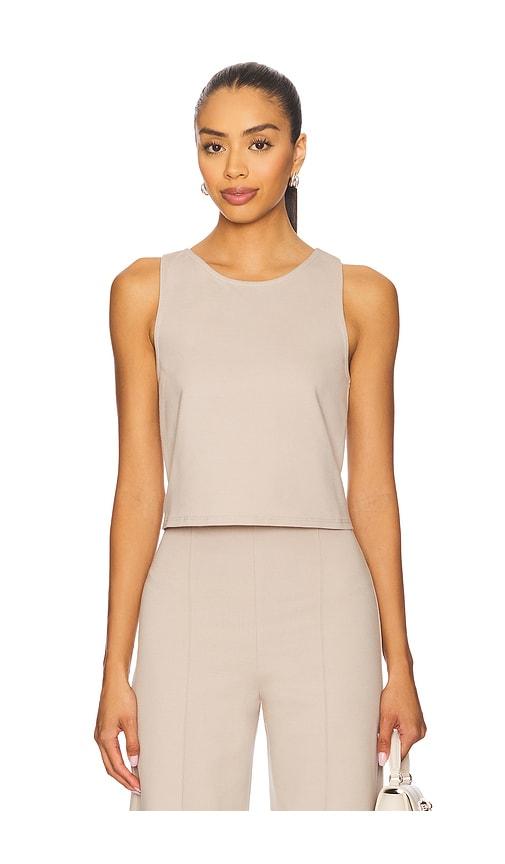 Ripley Rader Ponte Knit Tank Top in Beige by RIPLEY RADER