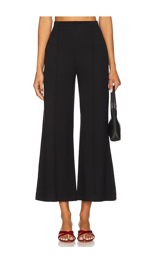 Ripley Rader Ponte Knit Wide Cropped Leg Pant in Black by RIPLEY RADER