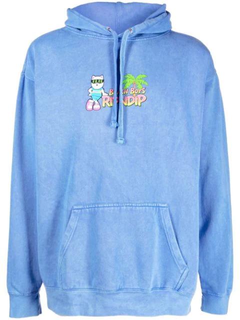 logo-print detail hoodie by RIPNDIP