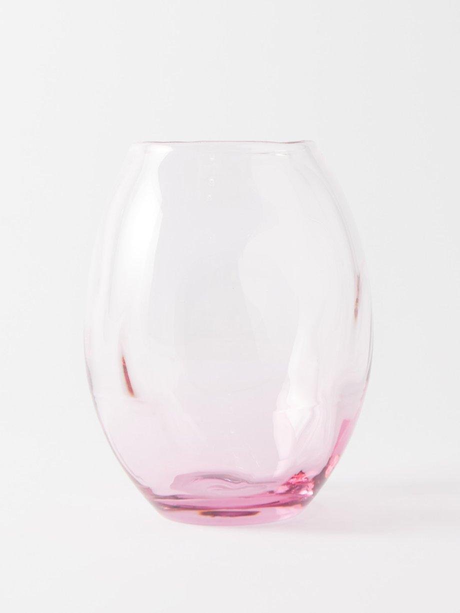 Addled short glass vase by RIRA OBJECTS
