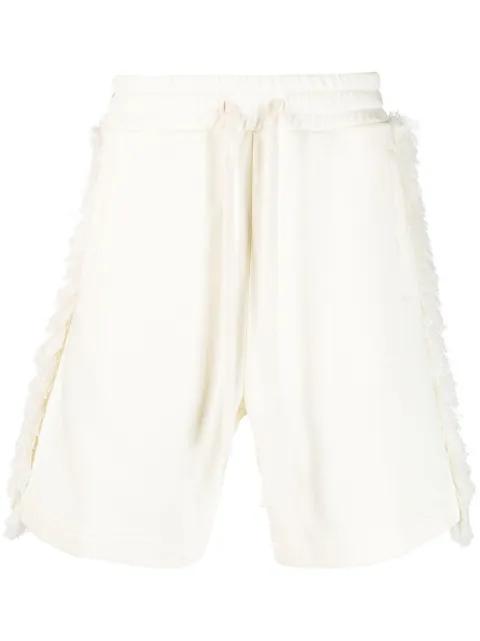 frayed cotton shorts by RITOS