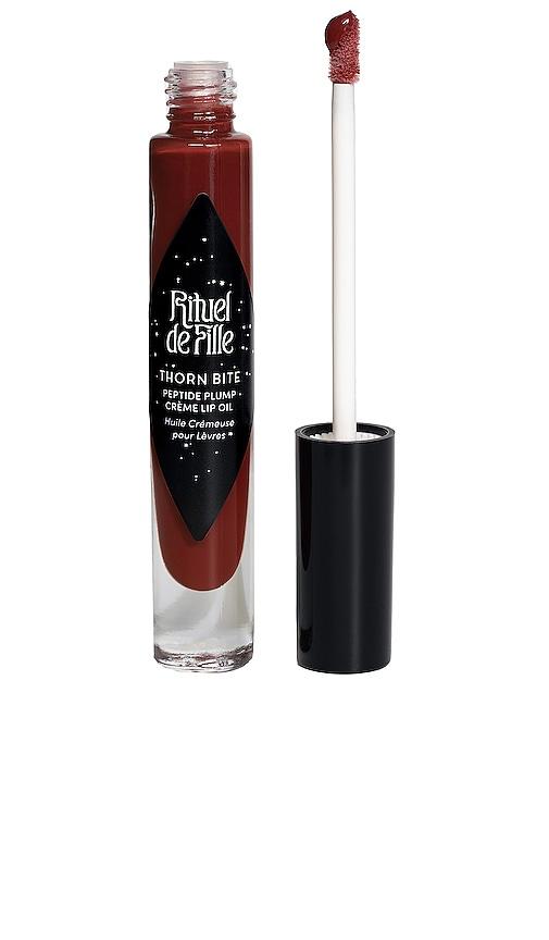 Rituel de Fille Thorn Bite Peptide Plump Creme Lip Oil in Rose Bite by RITUEL DE FILLE