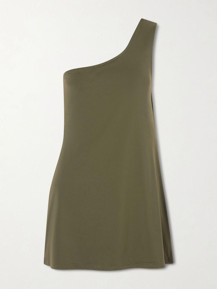 Rho one-shoulder stretch-jersey swim dress by RIVAGE