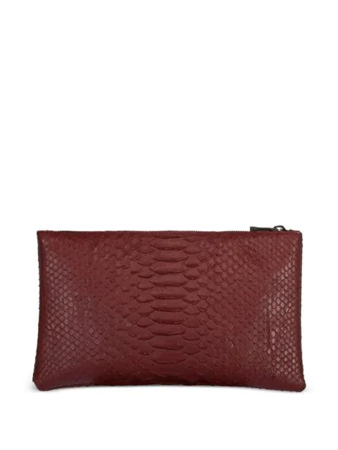 snakeskin-effect clutch bag by RIVERS EIGHT