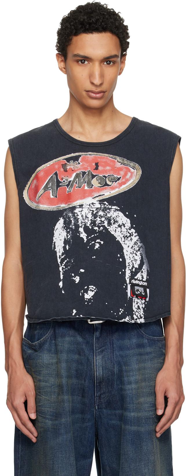 Black 'Amor' Muscle T-shirt by RIVINGTON ROI REBIS