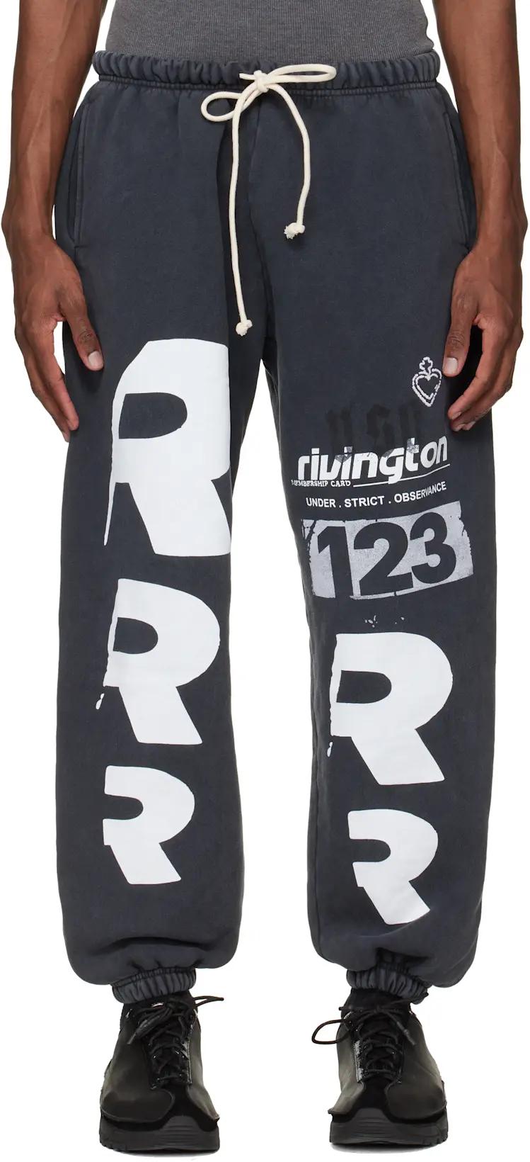 Black Membership USO Enemy Sweatpants by RIVINGTON ROI REBIS