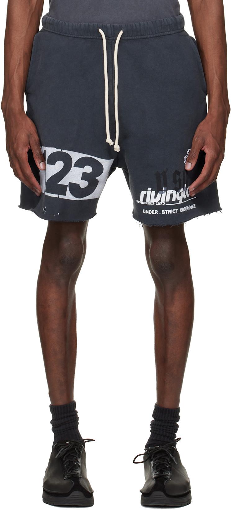 Black Membership USO Shorts by RIVINGTON ROI REBIS