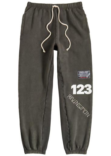 CVA Uso-123 logo-appliquéd cotton sweatpants by RIVINGTON ROI REBIS