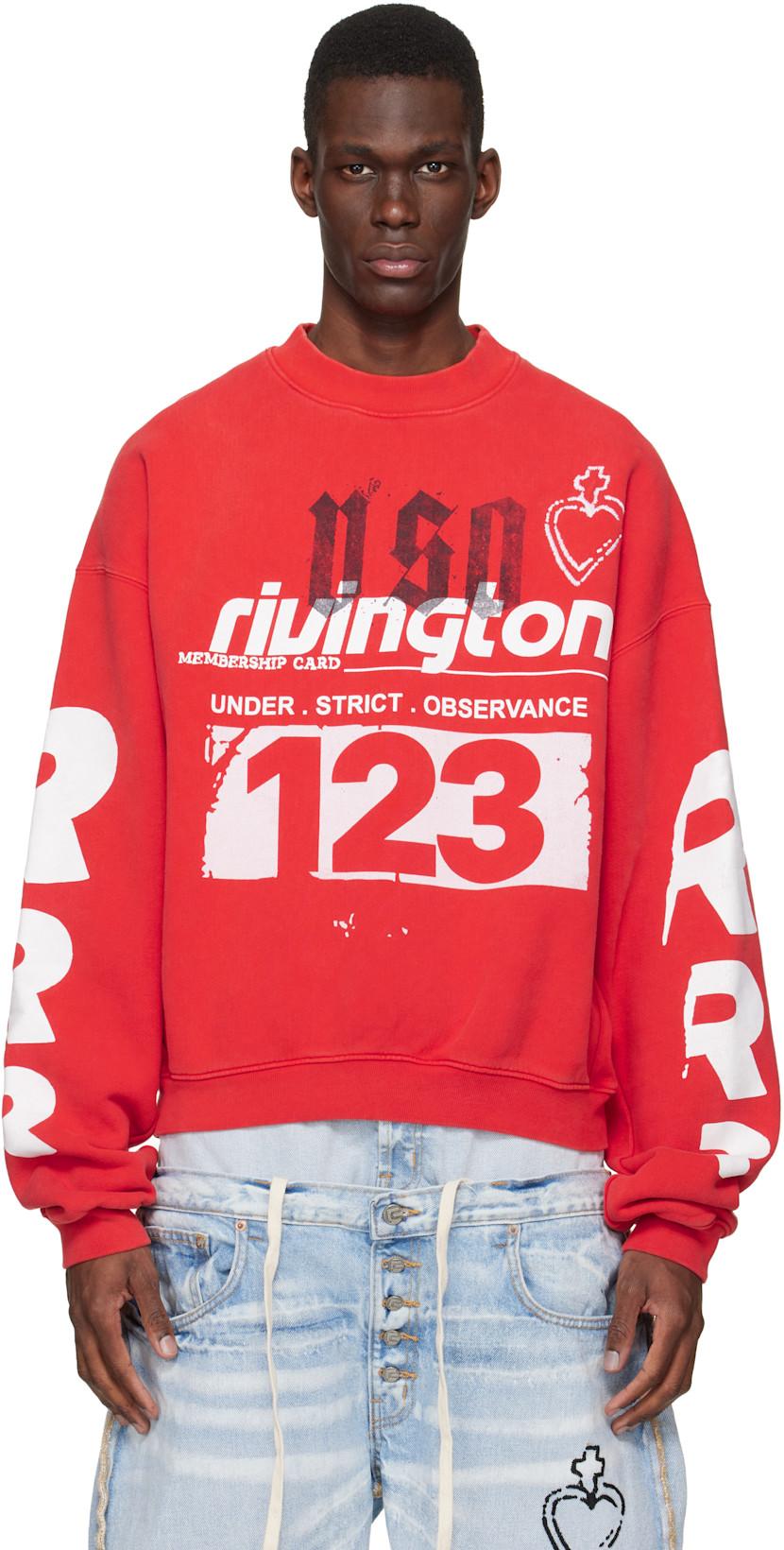 Red Membership USO Crewneck Sweatshirt by RIVINGTON ROI REBIS