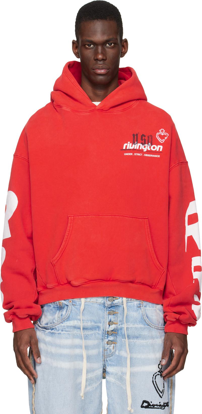 Red Membership USO Hoodie by RIVINGTON ROI REBIS