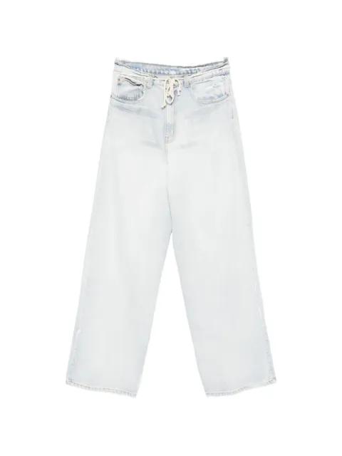 bleached drawstring jeans by RIVINGTON ROI REBIS