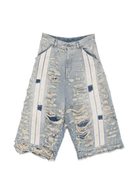 distressed panelled jeans by RIVINGTON ROI REBIS