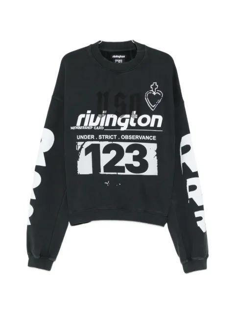 graphic-print logo-sleeve sweatshirt by RIVINGTON ROI REBIS