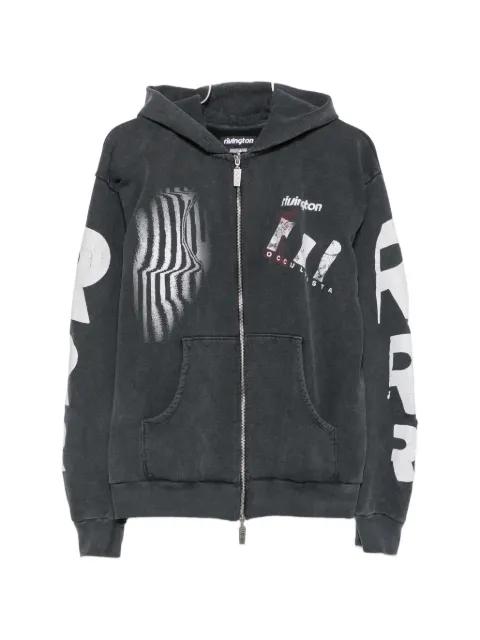 graphic-print zip-up hoodie by RIVINGTON ROI REBIS