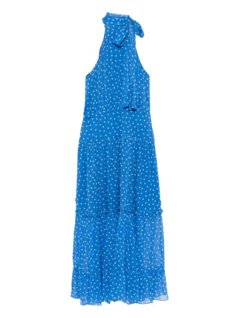 Abi polka dot-pattern halterneck maxi dress by RIXO