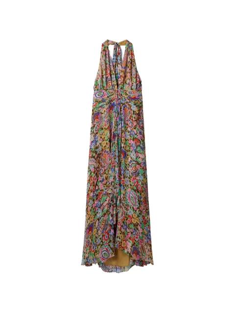 Alaina paisley-print halterneck maxi dress by RIXO