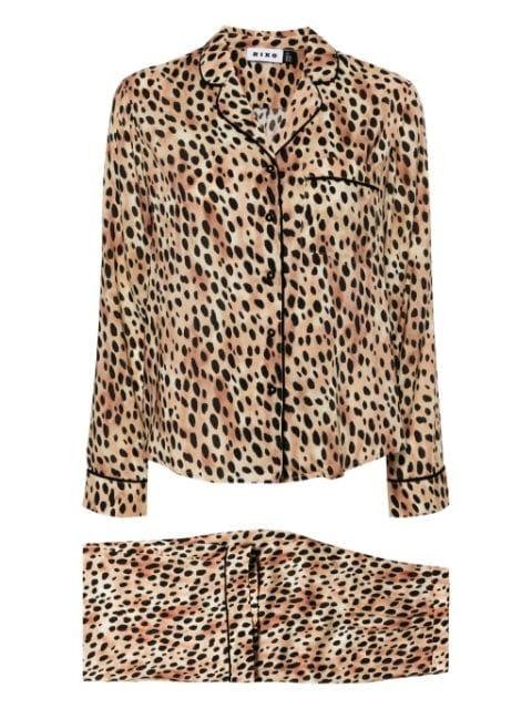 Austin leopard-print pyjama set by RIXO