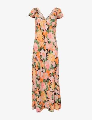 Cathy Floral-Print Woven Midi Dress by RIXO