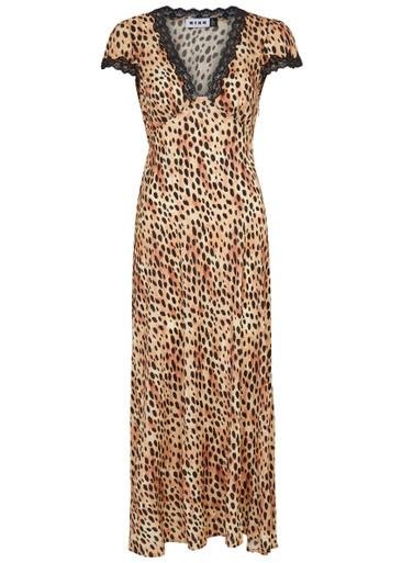Clarice leopard-print satin night dress by RIXO