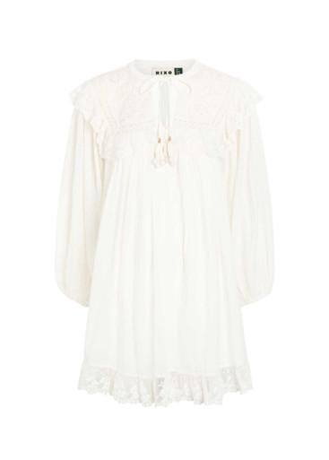 Inez embroidered cotton mini dress by RIXO