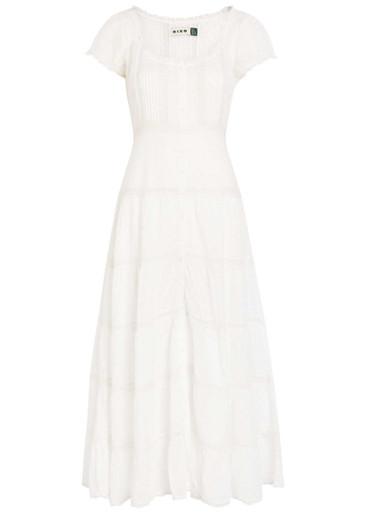 Jaclyn broderie anglaise cotton midi dress by RIXO