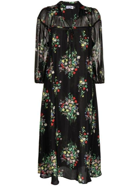 Khaleesha floral-print shift dress by RIXO