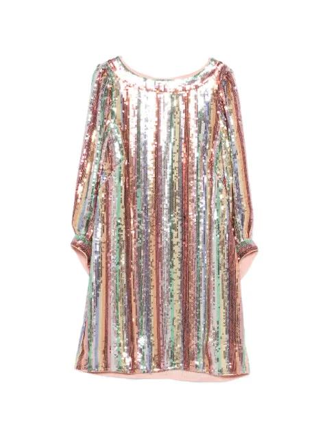 Laurie striped sequinned mini dress by RIXO